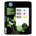 New, Pre-Owned - HP 933XL Cyan, Magenta, Yellow Ink Cartridge- 3 Pack