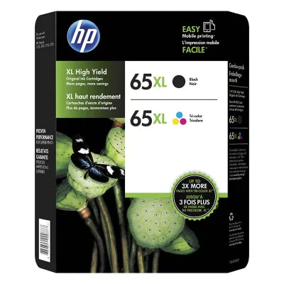 New, Pre-Owned - HP 65XL Black & Color Ink Cartridge