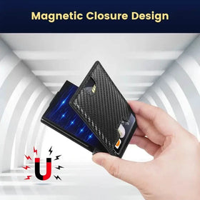 Minimalist Carbon Fiber Wallet for Men – Slim Bifold with Money Clip & RFID Protection