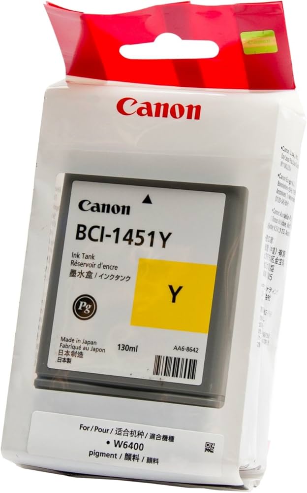 New, Pre-Owned - Canon BCI-1451 Standard Yield Yellow Ink Cartridge, 0173B001