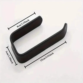 2-Pack: No-Drill Self-Adhesive Toilet Paper Holder – Black & White