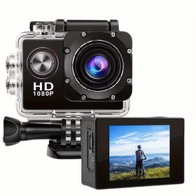 Ultra HD 1080P Action Camera – 140° Wide Angle, Fisheye Lens, LCD Display