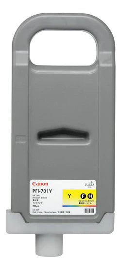 New, Pre-Owned - Canon 700ml PFI-701 Yellow High-Yield Ink Cartridge, 0903B001AA