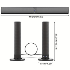 Wireless Soundbar for TV – 2-in-1 Detachable Bluetooth Speaker