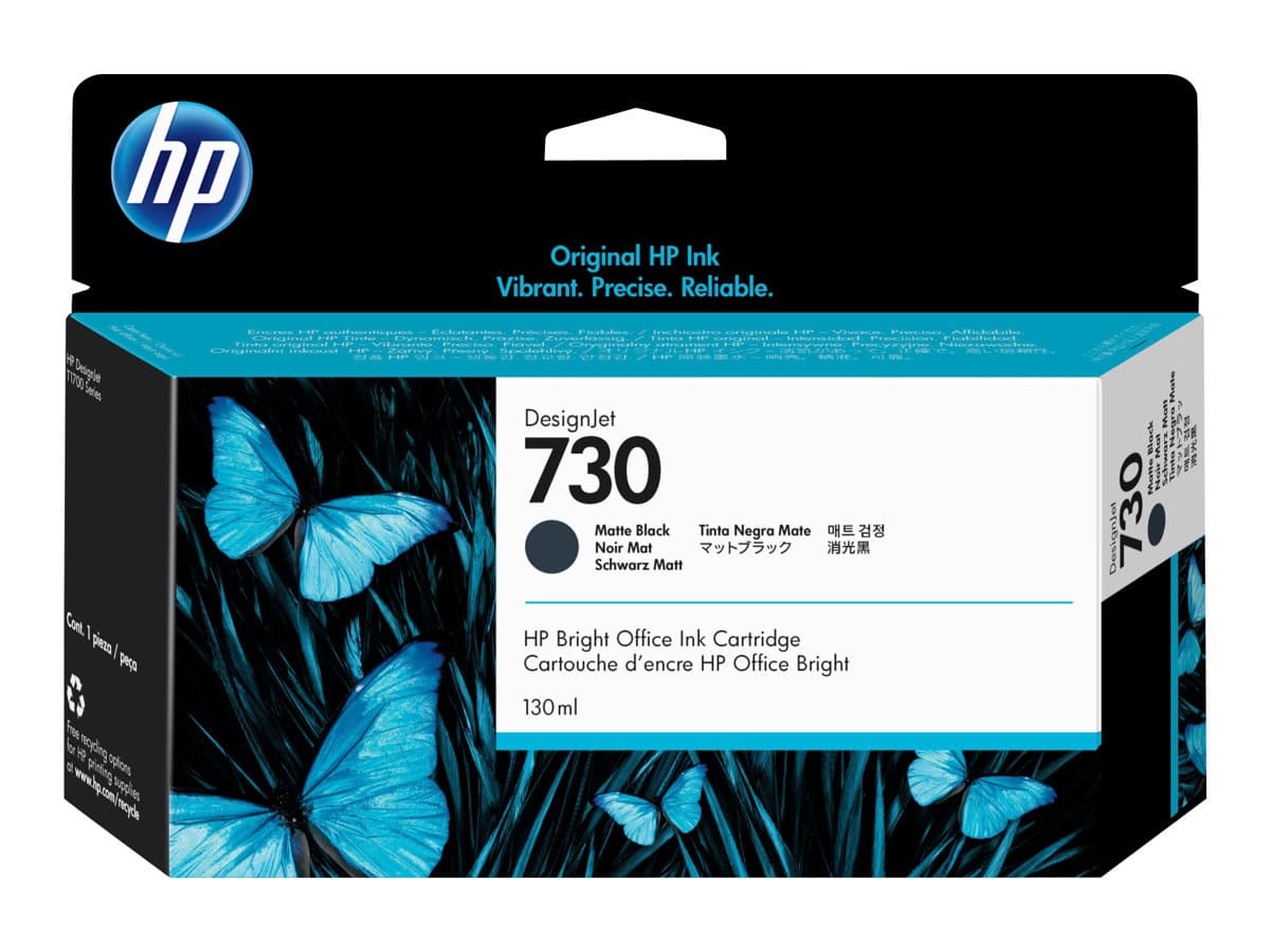 New, Pre-Owned - HP 730 130-ml (P2V65A) Matte Black Ink Cartridge