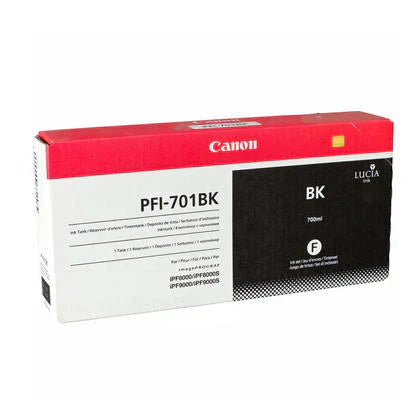 New, Pre-Owned - Canon PFI-701 Black High Yield Ink Cartridge (0900B001)