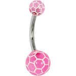 Pink PREMIER Soccer Ball Banana Belly Ring