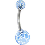 Light Blue PREMIER Soccer Ball Banana Belly Ring