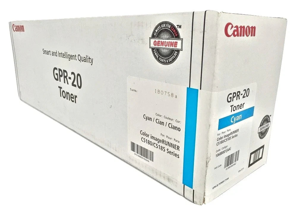 New, Pre-Owned - Canon GPR-20 Cyan Toner Cartridge, 1068B001