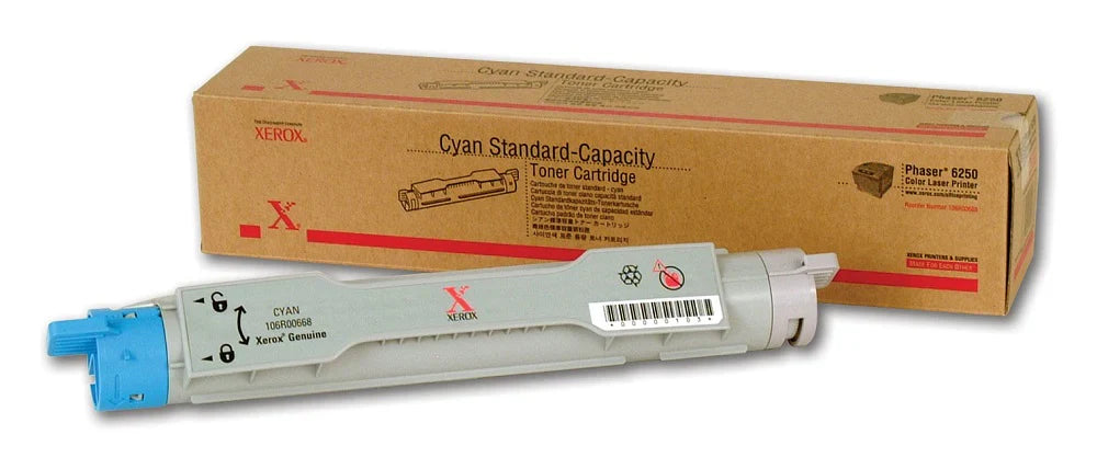 New, Pre-Owned - Xerox Phaser 6250 Standard-Yield Cyan Toner Cartridge, 106R00668