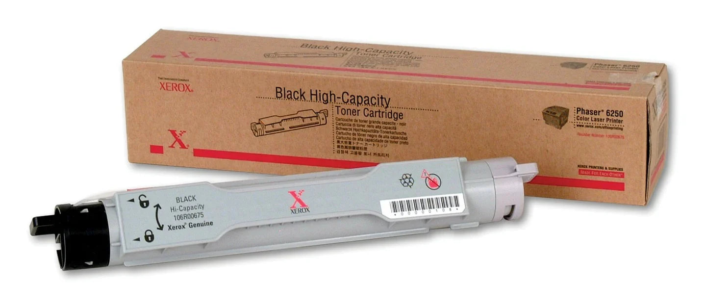 New, Pre-Owned - Xerox Phaser 6250 High-Yield Black Toner Cartridge, 106R00675