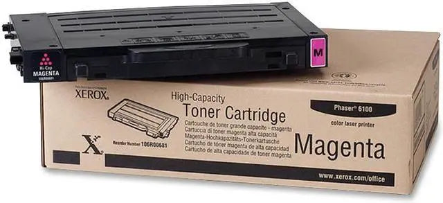 New, Pre-Owned - Xerox Phaser 6100 High Yield Magenta Toner Cartridge, 106R00681