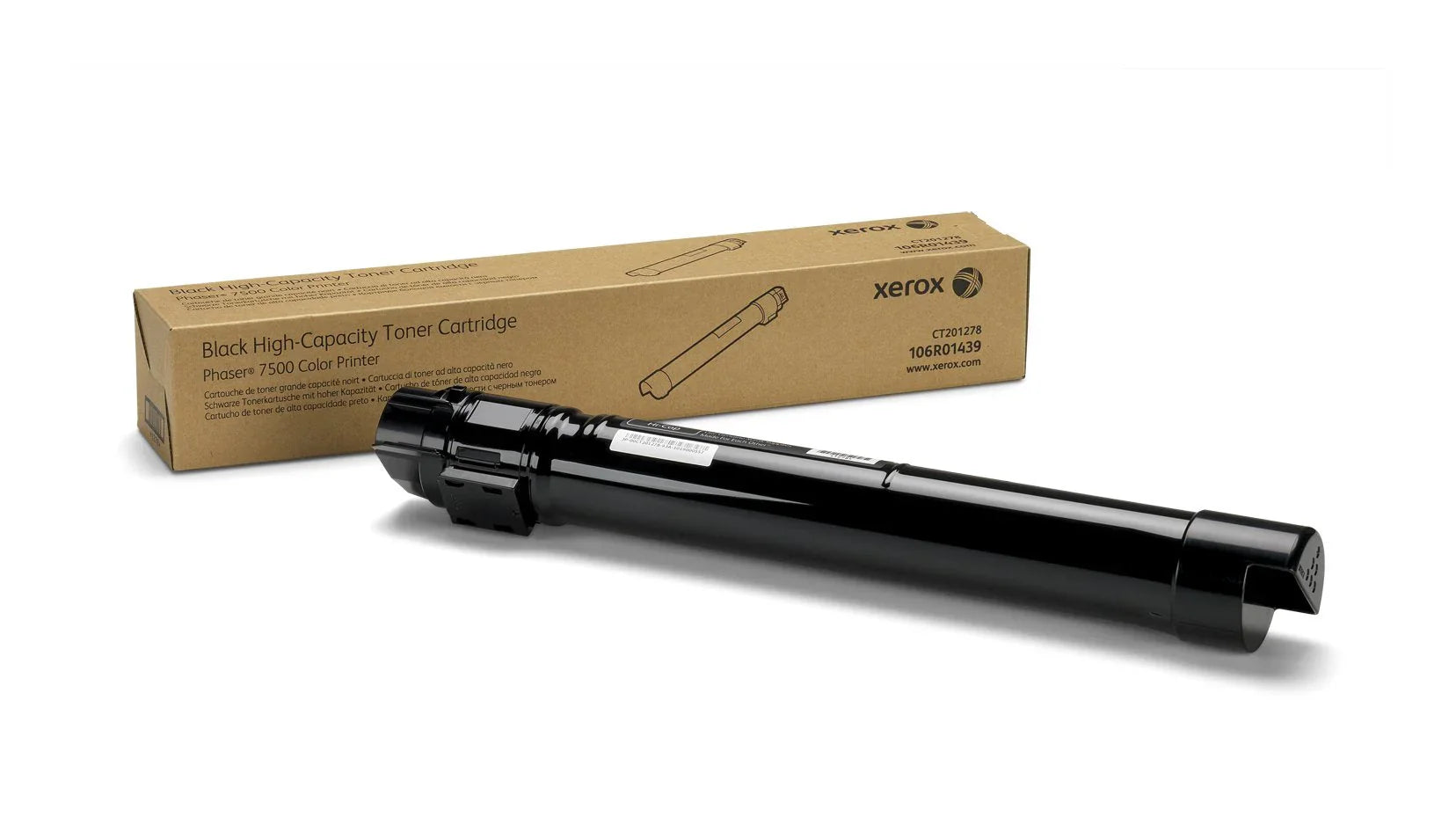 New, Pre-Owned - Xerox Phaser 7500 High Yield Black Toner Cartridge, 106R01439