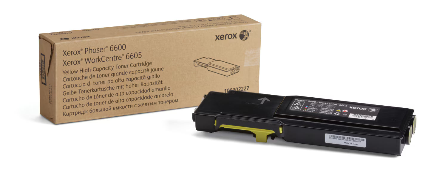 New, Pre-Owned - Xerox Phaser 6600 / WorkCentre 6605 High Yield Yellow Toner Cartridge, 106R02227