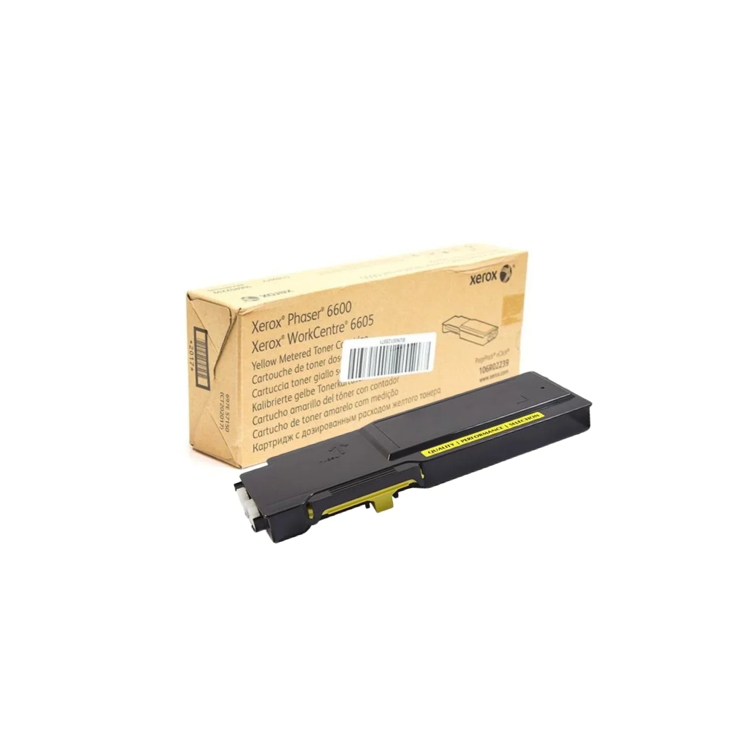 New, Pre-Owned - Xerox 106R02639 High Yield Yellow Toner Cartridge