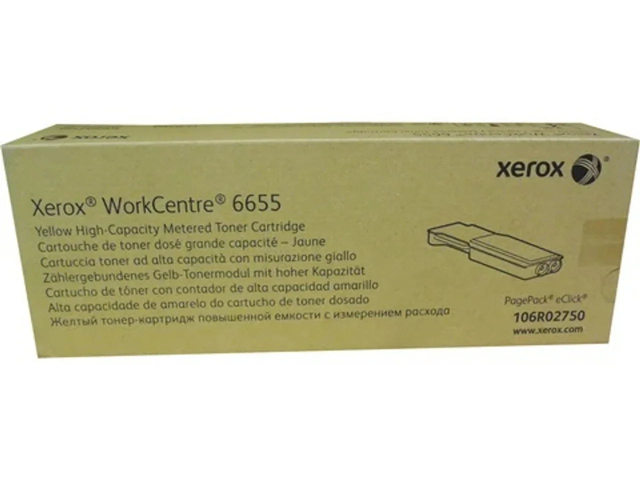 New, Pre-Owned - Xerox WORKCENTRE 6655 High Yield Yellow Toner Cartridge, 106R02750