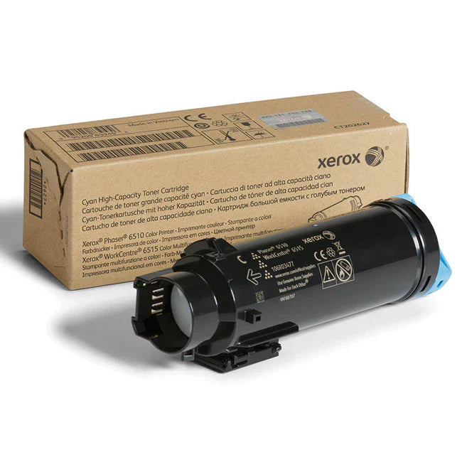 New, Pre-Owned - Xerox PHASER 6510/6515 High Yield Cyan Toner Cartridge, 106R03477