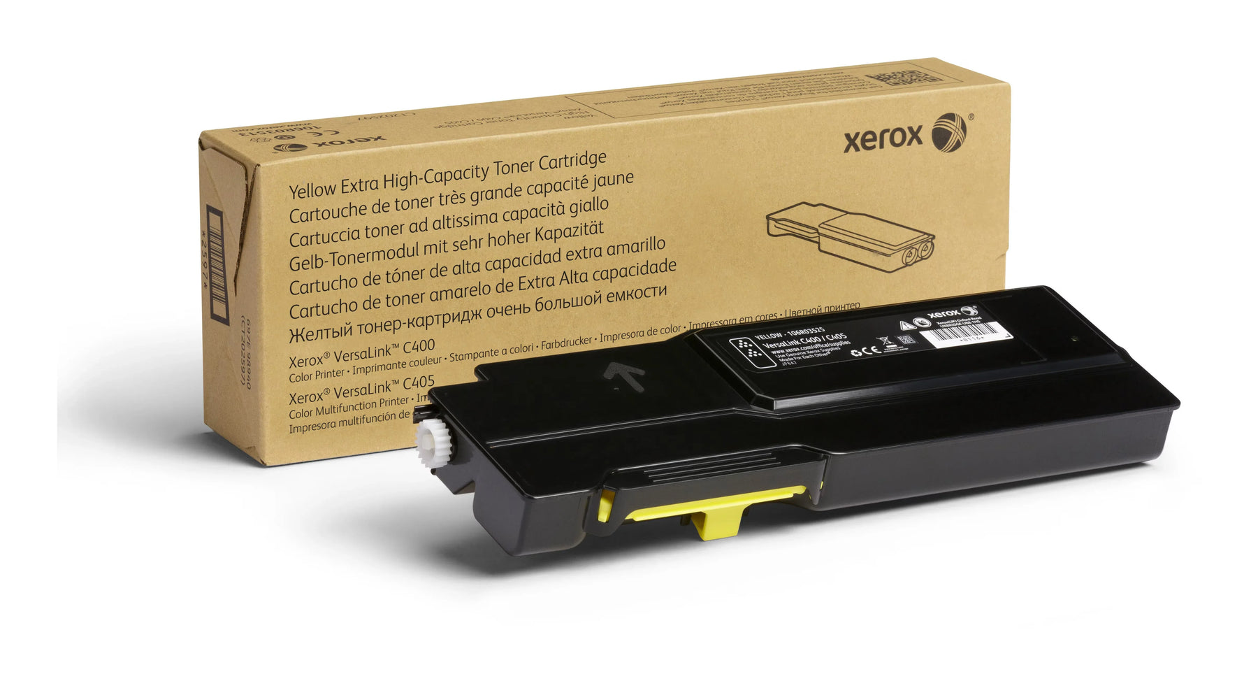 New, Pre-Owned - Xerox 106R03525 Extra High Yield Yellow Toner Cartridge