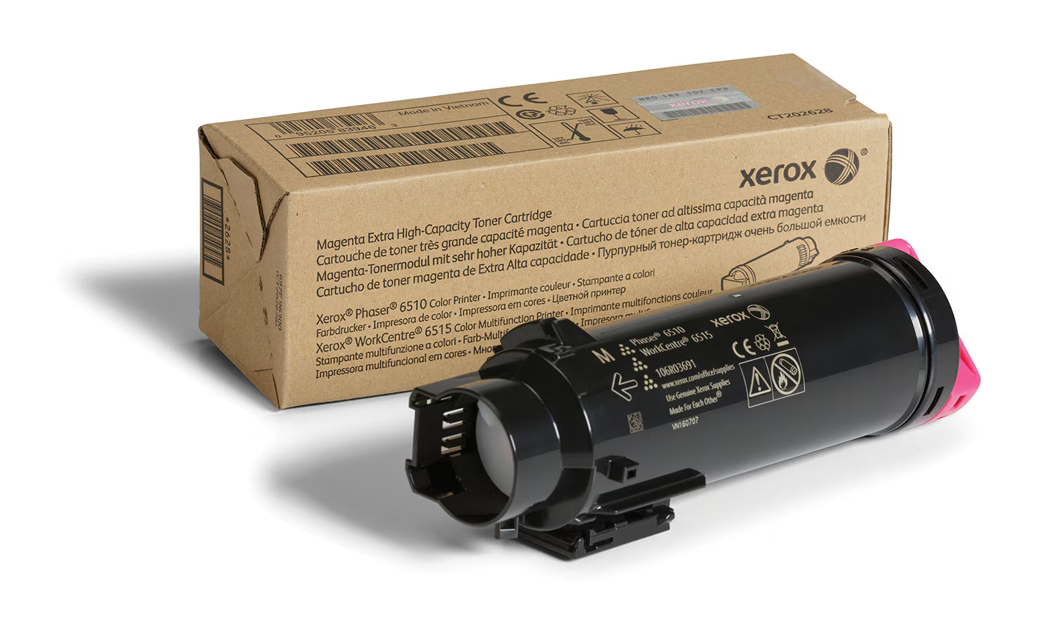 New, Pre-Owned - Xerox PHASER 6510/6515 Extra High Yield Magenta Toner Cartridge, 106R03691
