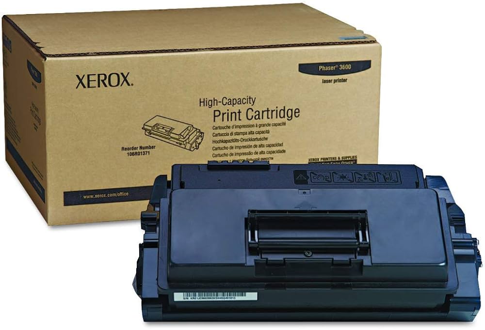 New, Pre-Owned - Xerox Phaser 3600 High-Yield Black Laser Toner Cartridge, 106R01371
