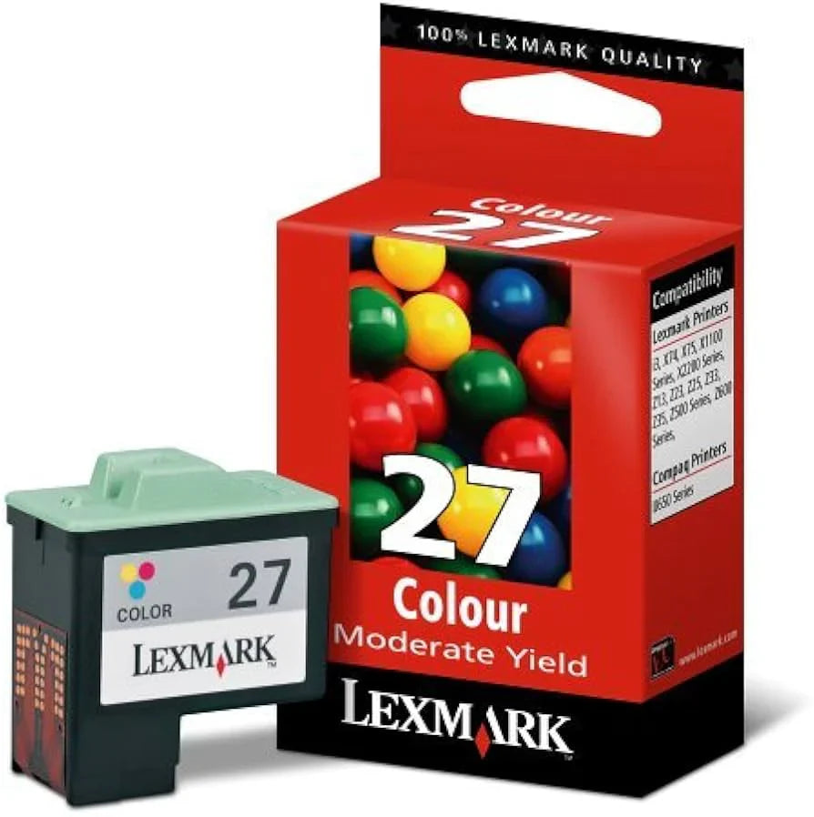 New, Pre-Owned - Lexmark 27 Standard Yield Color Inkjet Cartridge, 10N0227