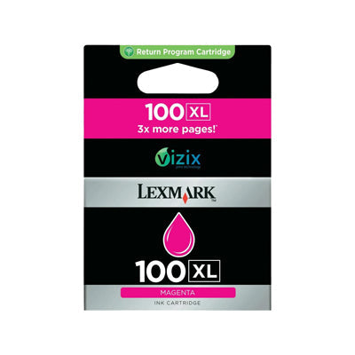 New, Pre-Owned - Lexmark 14N1070E 100XL Magenta Ink Cartridge