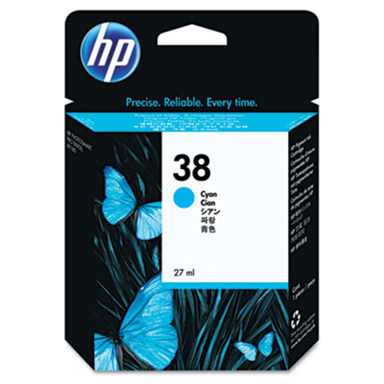 New, Pre-Owned - HP 38 Cyan (C9415A) Ink Cartridge