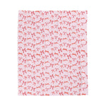 Preppy Bows & Candy Cane Velveteen Blanket