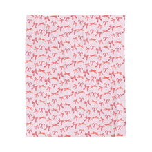 Preppy Bows & Candy Cane Velveteen Blanket