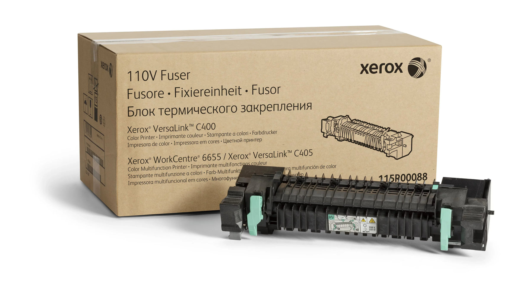 New, Pre-Owned - Xerox 110V Fuser Kit Standard Yield Black Toner Cartridge, 115R00088