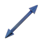 Solid Titanium Cobalt Blue Cone Eyebrow Barbell 5/16-3mm