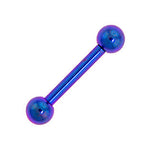 Solid Titanium Dream Blue Purple Barbell 5/16-3mm