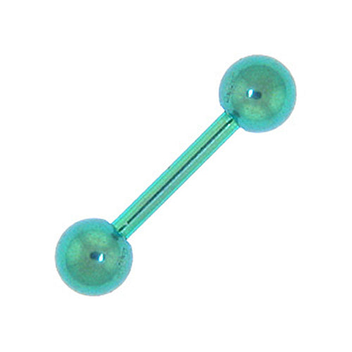 Solid Titanium Green Barbell 5/16-4mm