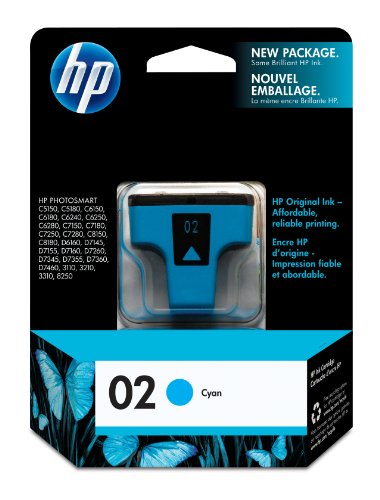 New, Pre-Owned - HP 02 (C8771WN) Cyan Ink Cartridge