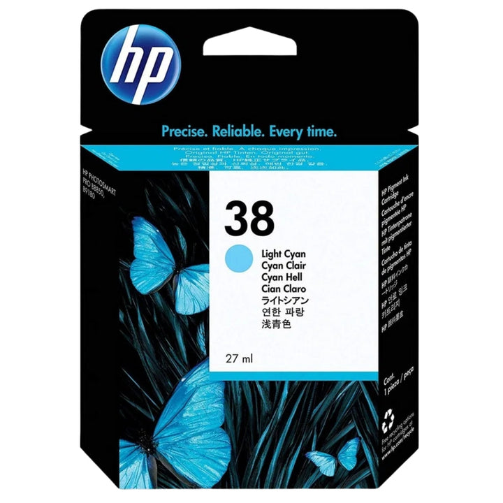 New, Pre-Owned - HP 38 Light Cyan (C9418A) Ink Cartridge
