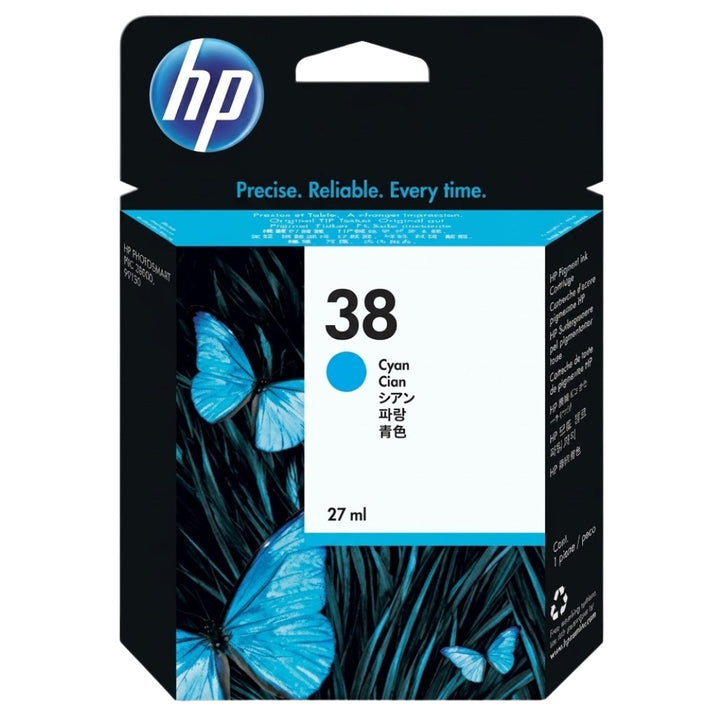 New, Pre-Owned - HP 38 Cyan (C9415A) Ink Cartridge