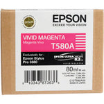 New, Pre-Owned - Epson T580A Vivid Magenta 80ml Ink Cartridge