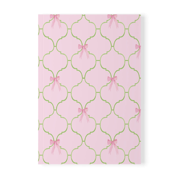 Watercolor Bow Softcover Notebook