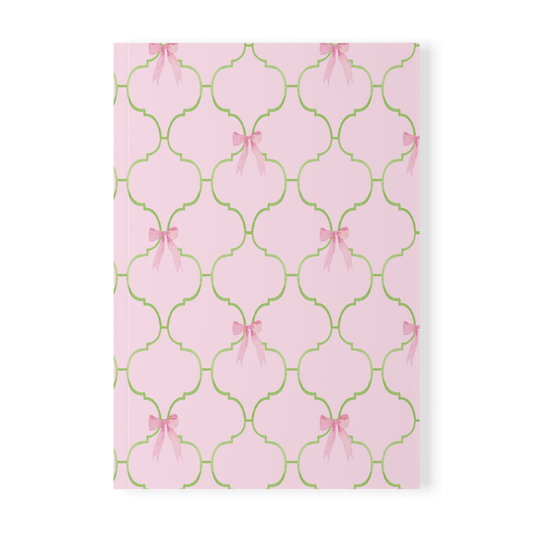 Watercolor Bow Softcover Notebook