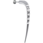 14G Stainless Steel CARVED HOOK Labret - 3/8