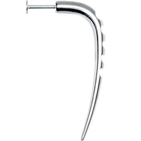 14G Stainless Steel CARVED HOOK Labret - 3/8