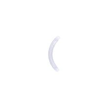 14G Clear 3/8 Curved Bioplast Flexible Replacement Barbell