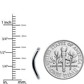 14G 316l Stainless Steel Replacement Curved Barbell 3/8