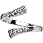 Sterling Silver 925 Cubic Zirconia Classic Toe Ring