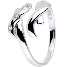 Sterling Silver 925 Cubic Zirconia Crisscross Toe Ring