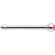 20G Stainless Steel Pink Gem Micro Nose Bone