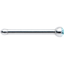20G Stainless Steel Aqua Gem Micro Nose Bone