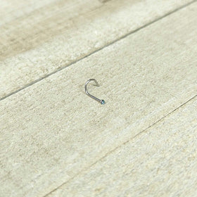 Aqua Gem MICRO Nose Ring Twister