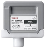 New, Pre-Owned - Canon PFI-301MBK Standard-Yield Matte Black Ink Cartridge, 1485B001AA