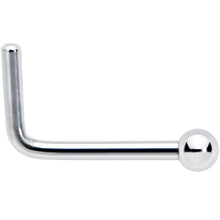 20G Stainless Steel Stainless Steel Micro Ball Nose Ring L-Shaped